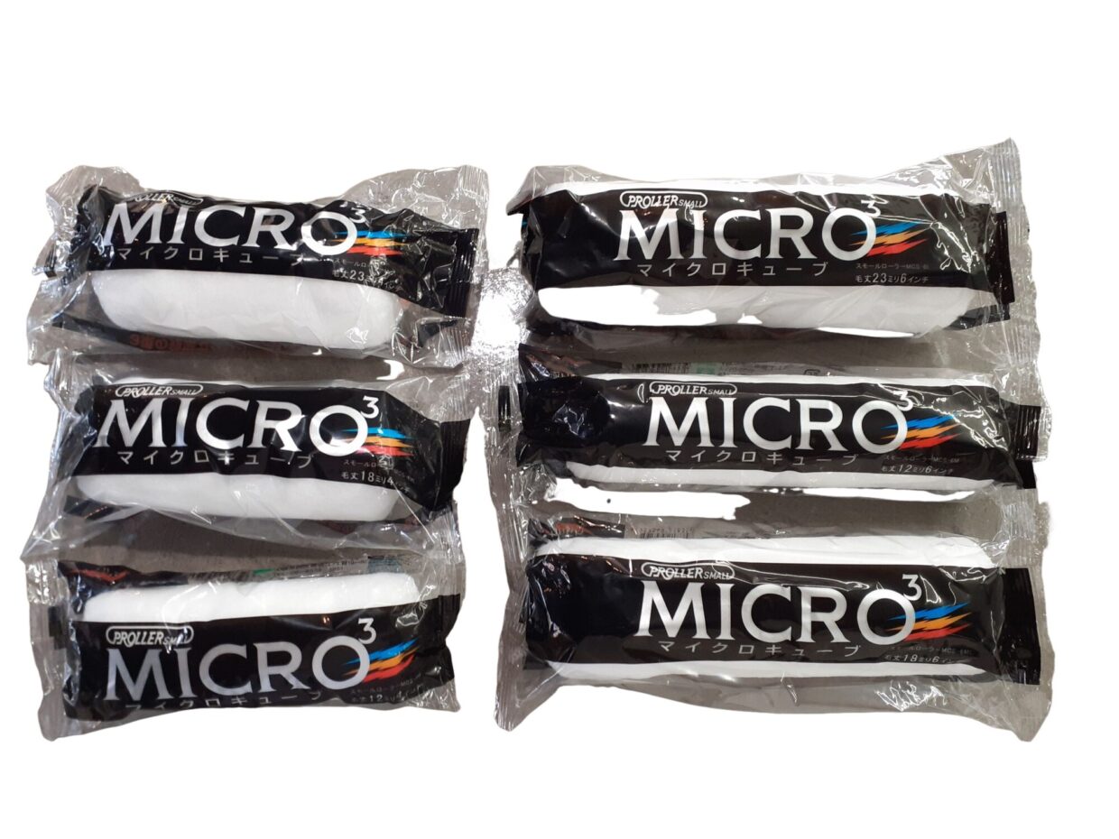好川産業｜スモールローラー マイクロキューブ 毛丈12㎜×4インチ/6インチ/、毛丈18㎜×4インチ/6インチ 、毛丈23㎜×4インチ/6インチ